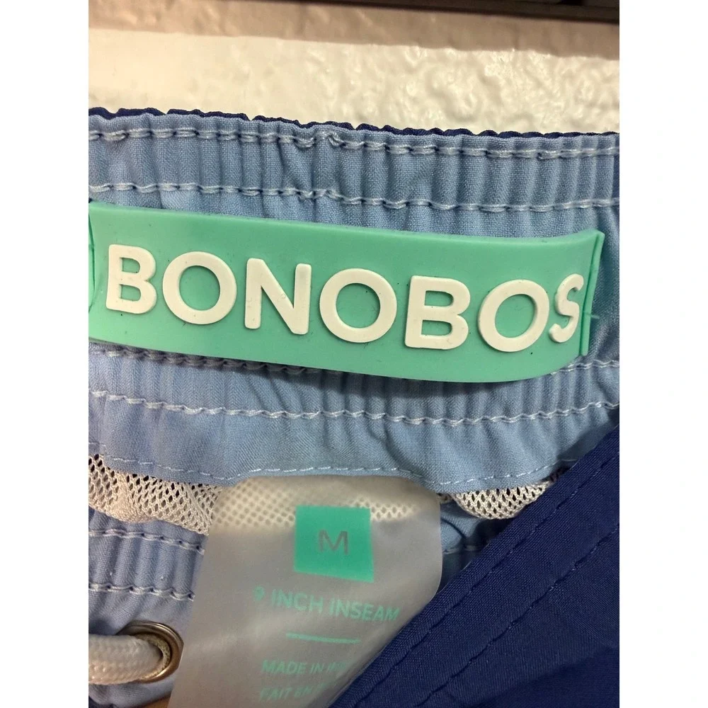 Bonobos Mens Swim Trunks Blue 9 Inch Inseam Mesh Lined Board Shorts Size Medium